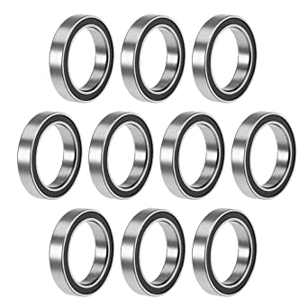 uxcell 6702-2RS Deep Groove Ball Bearings Z2 15mm x 21mm x 4mm Double Sealed Chrome Steel 10pcs