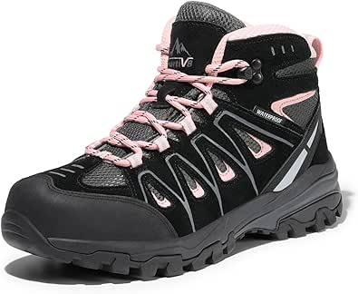 NORTIV 8 Women's Waterproof Hiking Boots Outdoor Trekking Camping Trail Hiking Boot