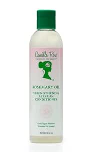 ℭ𝔞𝔪𝔦𝔩𝔩𝔢~ℜ𝔬𝔰𝔢 Rosemary Oil Hair Strengthening Leave in Conditioner- All Hair Types 8 oz, Detangling, (Pack of 1)