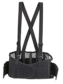 Back Brace Lumbar Support with Adjustable Suspenders, Hook-and-Loop fastener for Easy and Quick Fastening, High Quality Breathable Back Panel made with Spandex Material, Removable Straps. (SIZE 3-X)