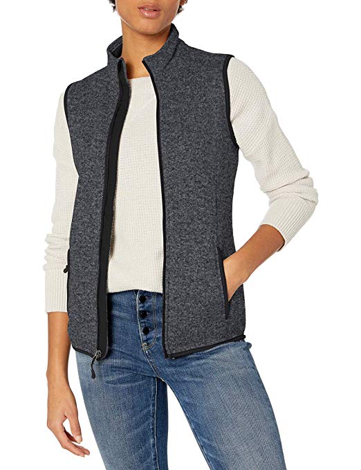 Charles River Apparel Women's Pacific Heathered Sweater Fleece Vest