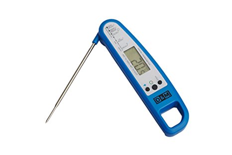 Digital Meat Thermometer – Instant Read & Foldable - Ideal as Internal Meat Thermometer, Grill Thermometer, Cooking or Kitchen Thermometer – Food-safe Sturdy Steel Meat Thermometer Probe