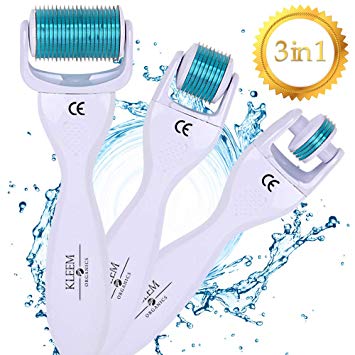 3in1 Derma Roller for Face, Body, Eye Area   eBook to Derma Rolling–The Best Micro Needle kit that Treats Wrinkles, Acne, Cellulite, Stretch Marks, Crow’s Feet & Under Eye Bags for a Younger Skin