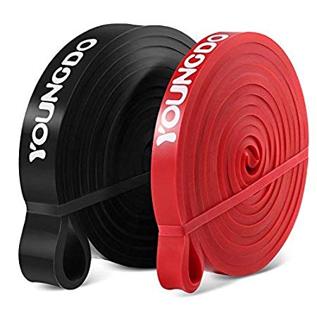 YOUNGDO Resistance Bands Assisted Pull up Bands for Women and Men Versatile Portable Exercise Bands for Body Stretching Powerlifting Weight Training Crossfit Yoga and Pilates