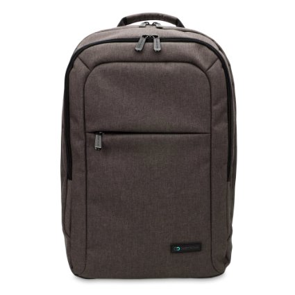 15 inch MacBook Pro Laptop CaseCrown Waltham Backpack Brown w Padded Compartment