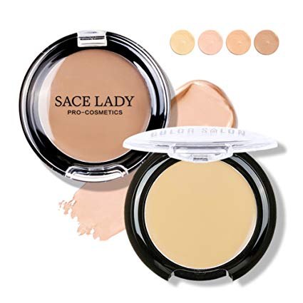 SACE LADY Full Coverage Concealer Cream Makeup, Waterproof Matte Smooth Concealer Corrector for Conceal Spot Dark Dark Circle,Sample Size: 3g/0.1Oz (A30 Light Natural)