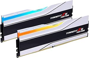 G.SKILL Trident Z5 Neo RGB Series (AMD Expo) DDR5 RAM 32GB (2x16GB) 8000MT/s CL38-48-48-128 1.45V Desktop Computer Memory UDIMM - Matte White (F5-8000J3848H16GX2-TZ5NRW)