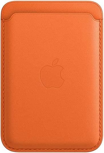 Apple Leather Wallet with MagSafe (for iPhone) - Now with Find My Support - Orange ​​​​​​​