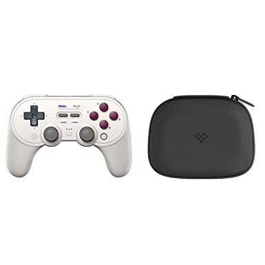 8BitDo Pro 2 Bluetooth Gamepad for Switch/Switch OLED, PC, macOS, Android, Steam & Raspberry Pi with Storage Case (G Classic Edition)