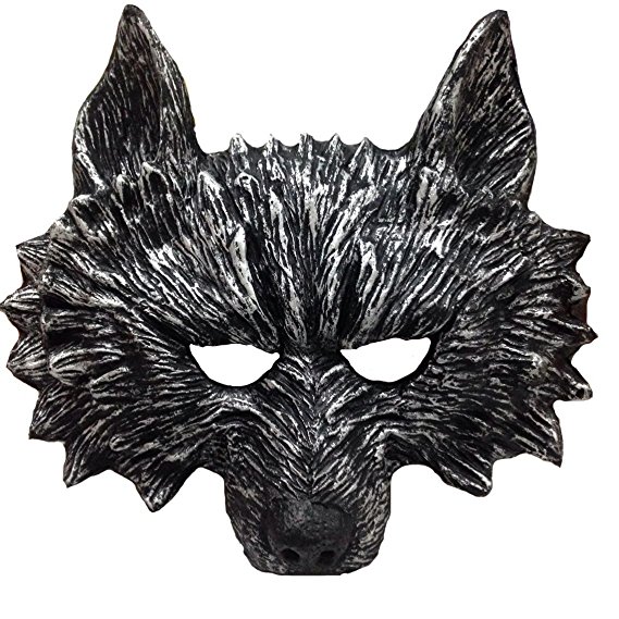 Himine Halloween Gray Wolf's Head Mask