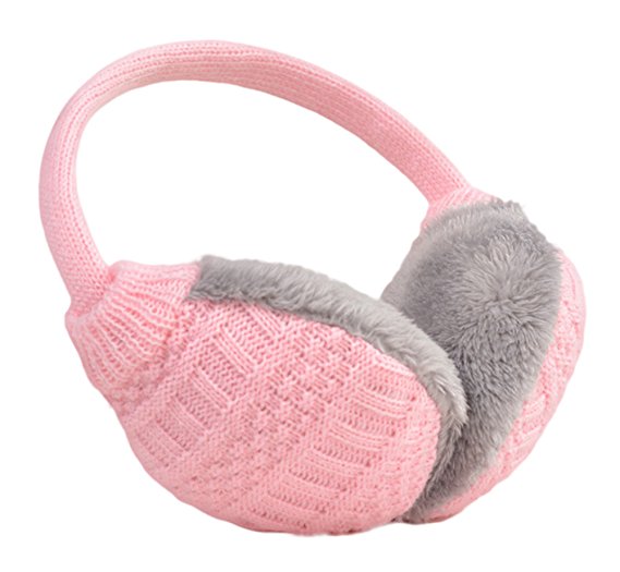 Knolee Unisex Knit EarMuffs Faux Furry Earwarmer Winter Outdoor EarMuffs