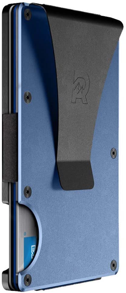 The Ridge Slim Minimalist Front Pocket RFID Blocking Metal Wallets for Men with Money Clip