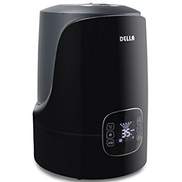 Della 4.5L Cool & Warm Air Mist Steam Ultrasonic Quiet Air Humidifier 360° Rotatable Nozzle LED Dry Air Relief