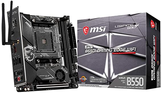 MSI MPG Gaming Edge AMD B550 AM4 Mini ITX DDR4-SDRAM Motherboard