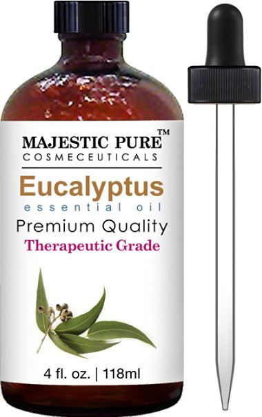 Majestic Pure Eucalyptus Essential Oil, 4 Fluid Ounce, Therapeutic Grade