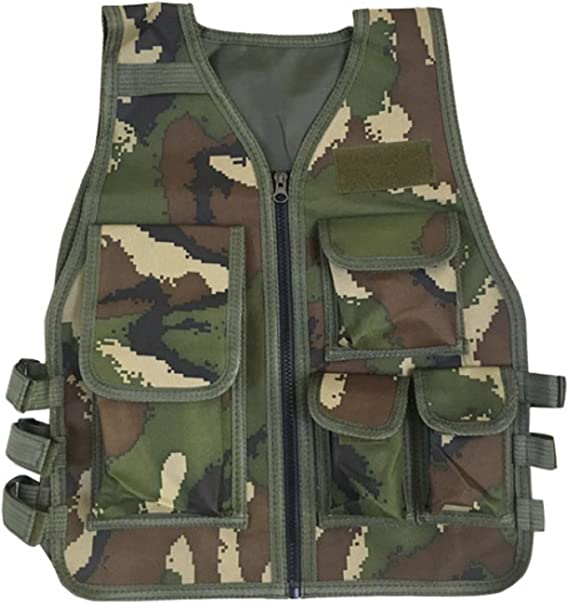 JOKHOO Kids Army Camouflage Outdoor Combat Vest