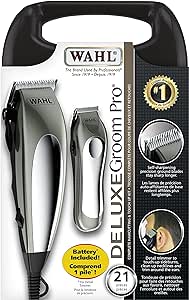 Wahl Canada Deluxe Groom Pro, Complete Haircutting & Touch Up Kit, Self-sharpening precision ground blades stay sharp longer, perfect for touch ups - Model 3170