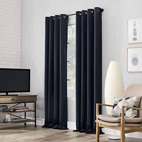 Sun Zero Nordic 2-pack Theater Grade Extreme 100% Blackout Grommet Curtain Panel Pair