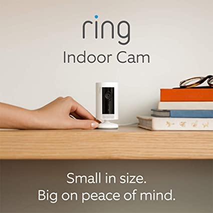 Introducing Ring Indoor Cam | Compact Plug-In HD security camera with Two-Way Talk, white, Works with Alexa