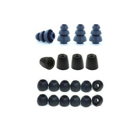 Extra Small - Earphones Plus brand replacement earphone tips custom fit assortment: memory foam earbuds, triple flange ear tips, and standard replacement ear cushions (Please see product details for connector sizes)