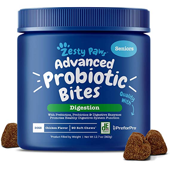 Zesty Paws Probiotic for Dogs - with Natural Digestive Enzymes   Prebiotics & Pumpkin - for Diarrhea & Upset Stomach Relief   Gas & Constipation - Allergy & Immune   Hot Spots