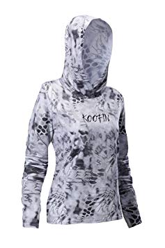 KOOFIN GEAR Performance Fishing Hoodie with Face Mask Sunblock