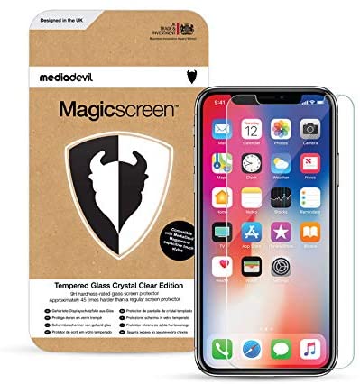 MediaDevil Screen Protector for iPhone 12 and iPhone 12 Pro (6.1") - Tempered Glass with Easy-Installation Positioning Frame (2-Pack)