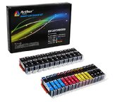 Arthur Imaging Compatible Ink Cartridge Replacement for Canon PGI-250XL CLI-251XL 12 Large Black 4 Small Black 4 Cyan 4 Yellow 4 Magenta 28-Pack