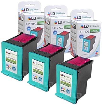 LD Remanufactured Replacement for HP 75XL CB338WN High Yield (Color, 3-Pack)