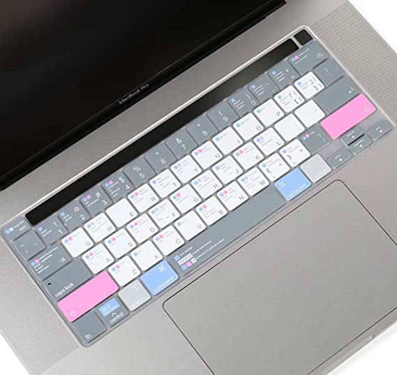 CaseBuy Premium MacBook Shortcuts Keyboard Cover Skin with MAC OS Hot Keys for New MacBook Pro 13 inch 2020  A2338 M1 A2251 A2289 / 2019  MacBook Pro 16 A2141, MacBook Pro 13 inch Accessories