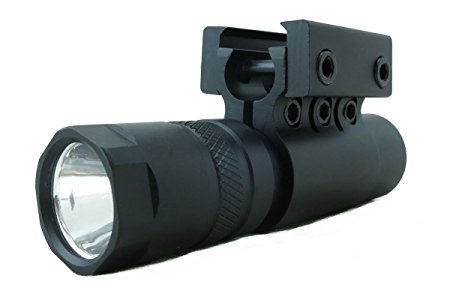 Monstrum Tactical 90 Lumens LED Flashlight with Rail Mount and Detachable Remote Pressure Switch