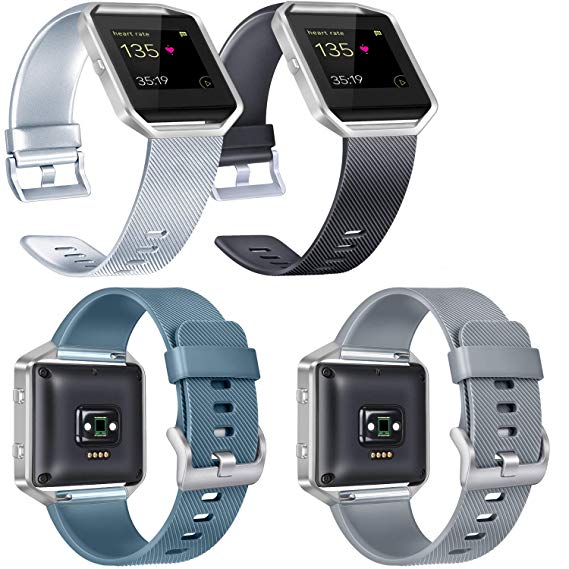 Vancle Replacement Bands Compatible with Fitbit Blaze, 4 Pack