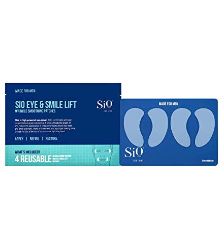 SiO Beauty For Him Eye & Smile Lift | Eye & Smile Anti-Wrinkle Patches 4 Week Supply | Overnight Smoothing Silicone Patches For Eye & Smile Wrinkles And Fine Lines …