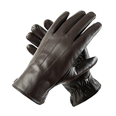 Men's touchscreen Nappa Geniune Leather Gloves Winter Warm Driving Cashmere Lining