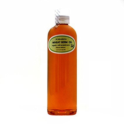 Wheat Germ Oil Unrefined Cold Pressed Organic Pure by Dr.Adorable 12 Oz