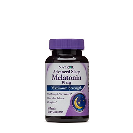 Natrol Melatonin Advanced Sleep Maximum Strength 10 mg.