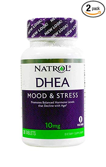 Natrol DHEA, 100% Vegetarian, 10mg Tablets, 30-Count (Pack of 2)