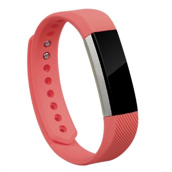 Fitbit Alta Bands, Wearlizer Silicone Smart Watch Replacement Strap Bracelet for Fitbit Alta - Orange Red Small