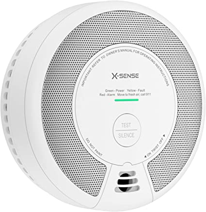 X-Sense 10-Year Battery Combination Smoke & Carbon Monoxide Alarm Detector, Auto Check & Silence Button, SC06
