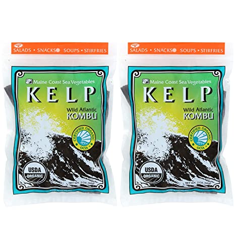 Sugar Kelp - Wild Atlantic Kombu - USDA Organic - 2oz - Pack of 2