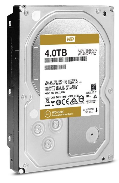 WD Gold 4TB Datacenter Hard Disk Drive - 7200 RPM Class SATA 6 Gb/s 128MB Cache 3.5 Inch - WD4002FYYZ