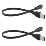 Teenitor New Black 2 PCS Replacement USB Charger Charging Cable Cord for Fitbit Charge Bracelet Sport Arm Band Armband 2pcs