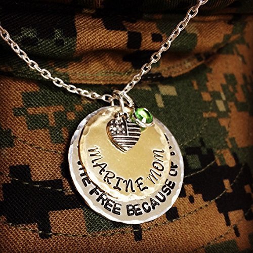 Home Of The Free Because Of The Brave (Marine/Sailor/Soldier/Coastie/Airman) Necklace