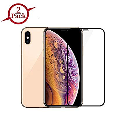 Tempered Glass Screen Protector Compatible for iPhone Xs Max, [9H Hardness] [3D Curved] [Bubble Free] [Anti-Scratch] iPhone Xs Max Screen Protector