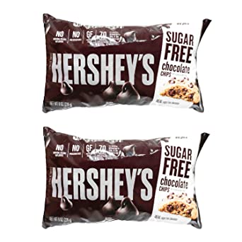 Hershey's Sugar Free Chocolate Chips - Special Edition Pack of 2 - Includes Free Recipe of the Month Card with Sugar Free Recipes