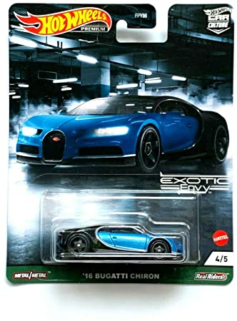 Hot Wheels Premium Car Culture Exotic Envy #4/5 '16 Bugatti Chiron (Blue/Black)