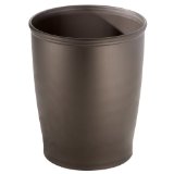 InterDesign Kent Bathware 10-Inch Waste Can Bronze