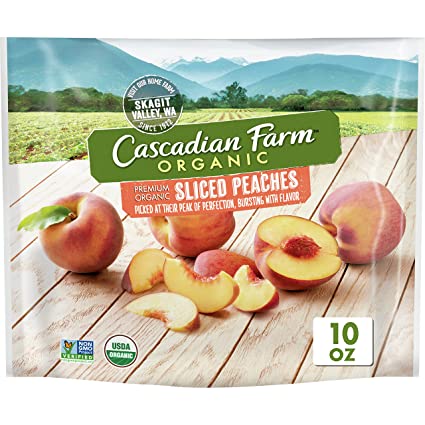 Cascadian Farm Organic Sliced Peaches, Premium Frozen Fruit, Non-GMO, 10 oz