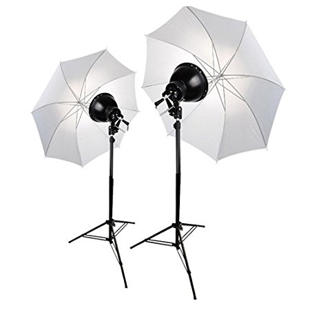 CowboyStudio 500 Watt Premium Photo Studio Reflector Umbrella Halogen Lighting Kit