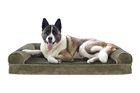 Furhaven Pet Dog Bed | Orthopedic Sofa-Style Living Room Couch Pet Bed for Dogs & Cats - Available in Multiple Colors & Styles